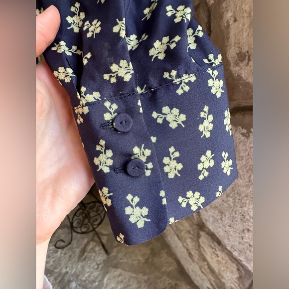 100% Silk Rebecca Taylor Fleur Floral Long Sleeve Blouse Top Size Small - Picture 4 of 8